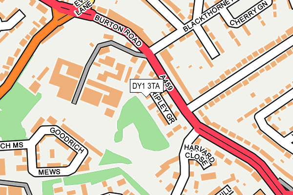 DY1 3TA map - OS OpenMap – Local (Ordnance Survey)
