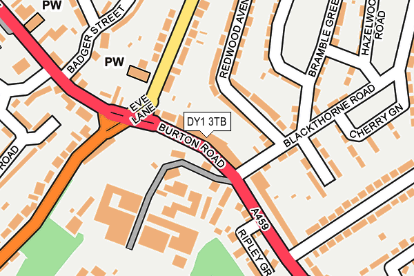 DY1 3TB map - OS OpenMap – Local (Ordnance Survey)