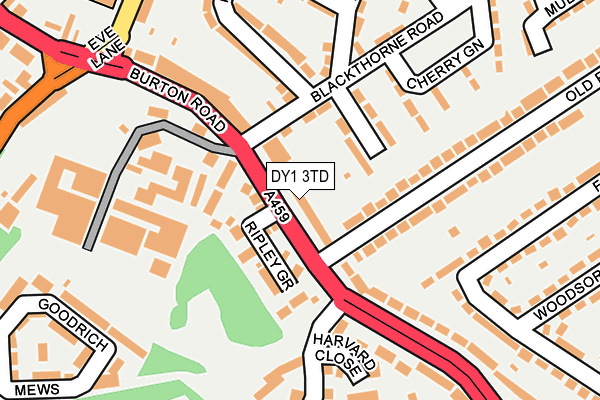 DY1 3TD map - OS OpenMap – Local (Ordnance Survey)