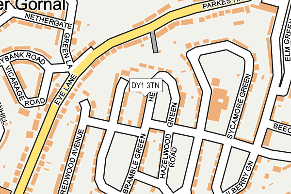 DY1 3TN map - OS OpenMap – Local (Ordnance Survey)