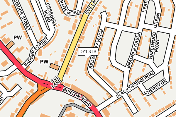 DY1 3TS map - OS OpenMap – Local (Ordnance Survey)