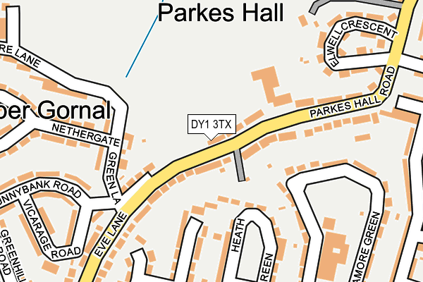 DY1 3TX map - OS OpenMap – Local (Ordnance Survey)