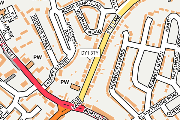 DY1 3TY map - OS OpenMap – Local (Ordnance Survey)