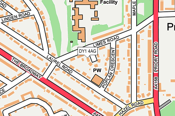 DY1 4AG map - OS OpenMap – Local (Ordnance Survey)