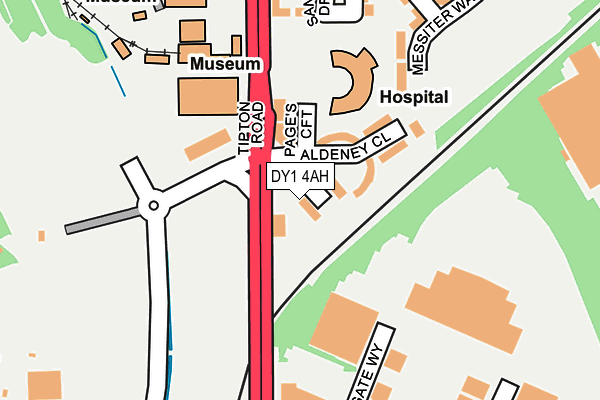 DY1 4AH map - OS OpenMap – Local (Ordnance Survey)