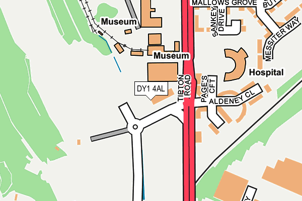 DY1 4AL map - OS OpenMap – Local (Ordnance Survey)