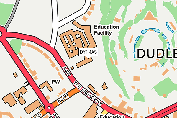 DY1 4AS map - OS OpenMap – Local (Ordnance Survey)