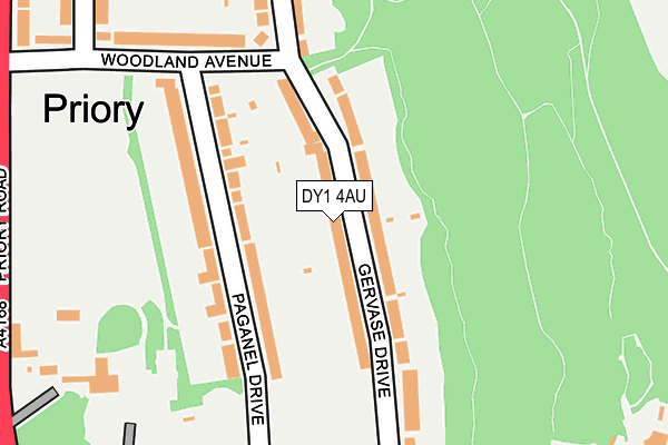 DY1 4AU map - OS OpenMap – Local (Ordnance Survey)