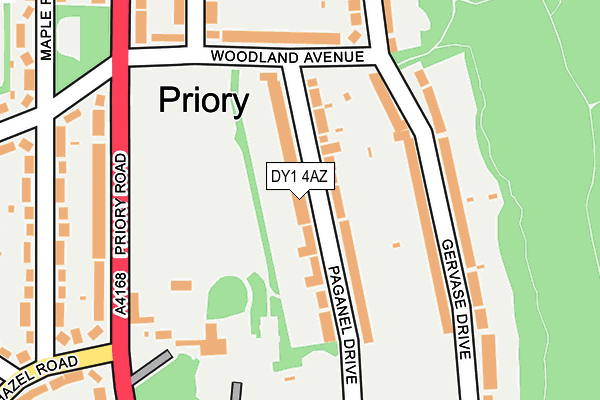 DY1 4AZ map - OS OpenMap – Local (Ordnance Survey)