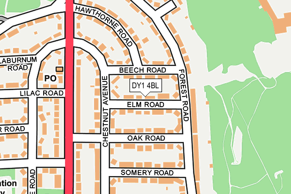 DY1 4BL map - OS OpenMap – Local (Ordnance Survey)