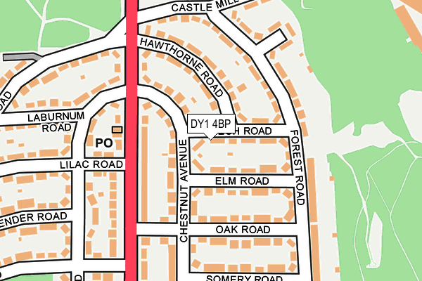 DY1 4BP map - OS OpenMap – Local (Ordnance Survey)
