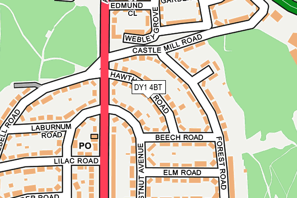 DY1 4BT map - OS OpenMap – Local (Ordnance Survey)