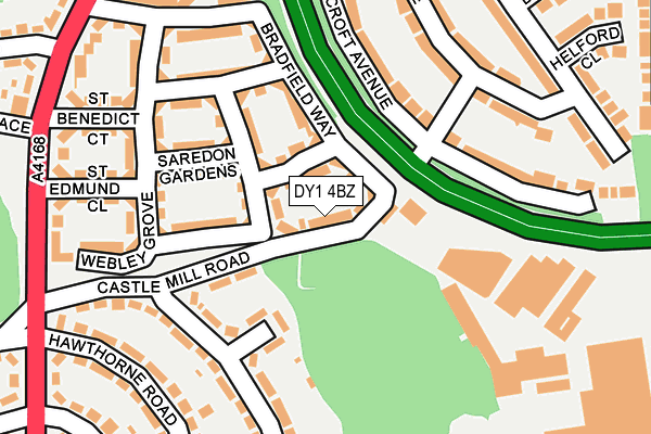 DY1 4BZ map - OS OpenMap – Local (Ordnance Survey)