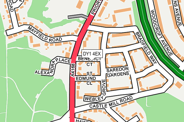 DY1 4EX map - OS OpenMap – Local (Ordnance Survey)
