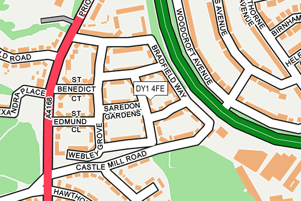 DY1 4FE map - OS OpenMap – Local (Ordnance Survey)