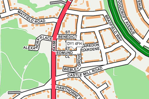 DY1 4FH map - OS OpenMap – Local (Ordnance Survey)