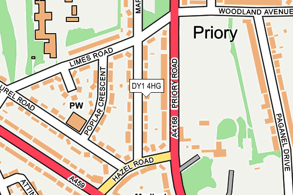 DY1 4HG map - OS OpenMap – Local (Ordnance Survey)