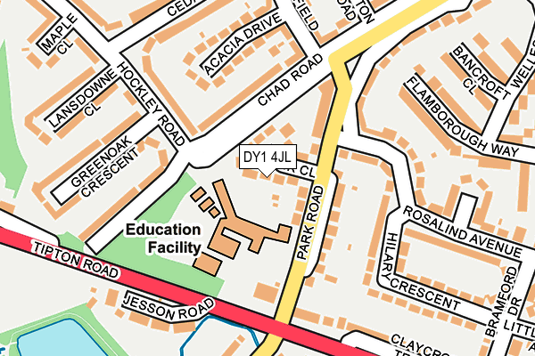 DY1 4JL map - OS OpenMap – Local (Ordnance Survey)