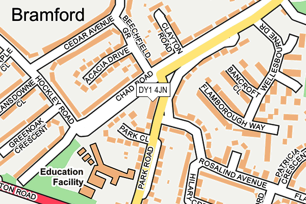 Map of BRAMFORD HARDWARE LIMITED at local scale