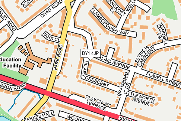 DY1 4JP map - OS OpenMap – Local (Ordnance Survey)