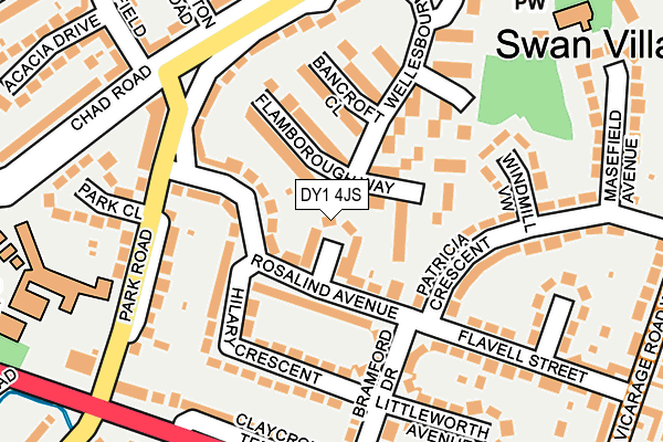 DY1 4JS map - OS OpenMap – Local (Ordnance Survey)