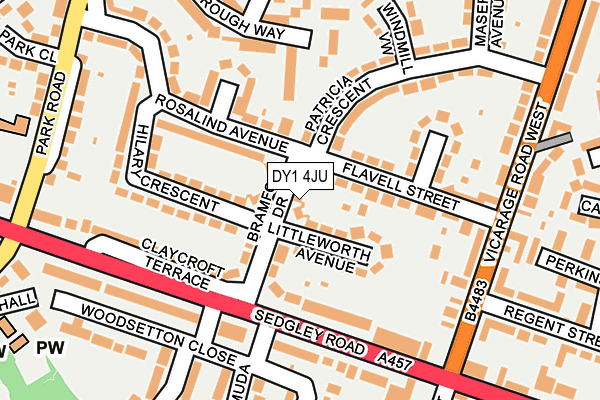 DY1 4JU map - OS OpenMap – Local (Ordnance Survey)