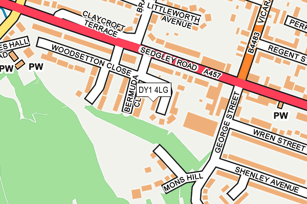 DY1 4LG map - OS OpenMap – Local (Ordnance Survey)