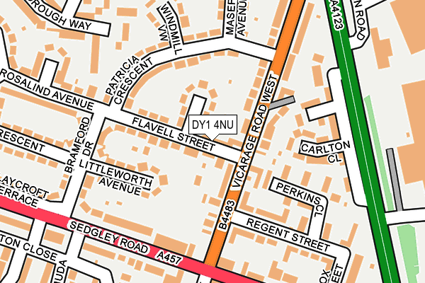 DY1 4NU map - OS OpenMap – Local (Ordnance Survey)