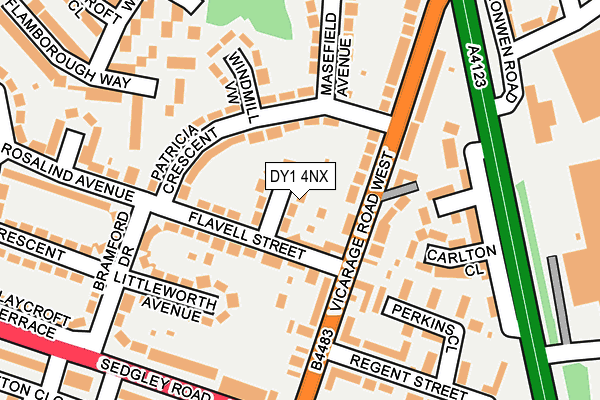 DY1 4NX map - OS OpenMap – Local (Ordnance Survey)