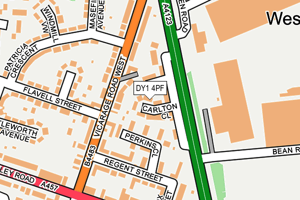 DY1 4PF map - OS OpenMap – Local (Ordnance Survey)