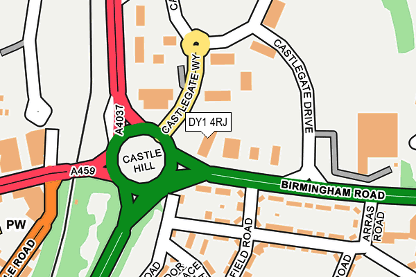 DY1 4RJ map - OS OpenMap – Local (Ordnance Survey)