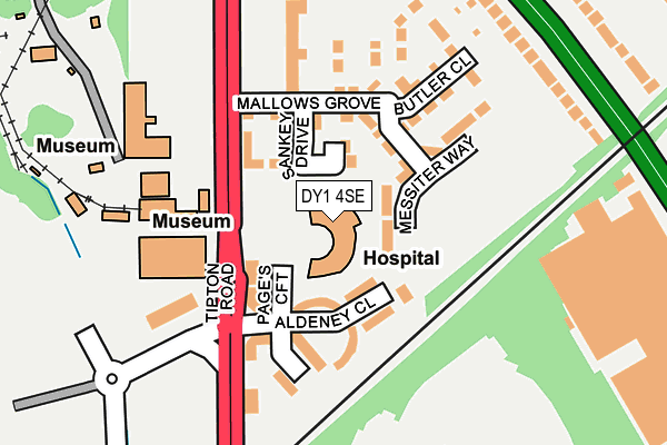 DY1 4SE map - OS OpenMap – Local (Ordnance Survey)