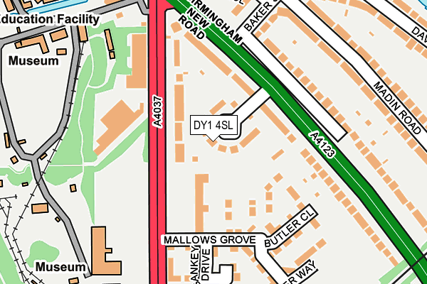 DY1 4SL map - OS OpenMap – Local (Ordnance Survey)