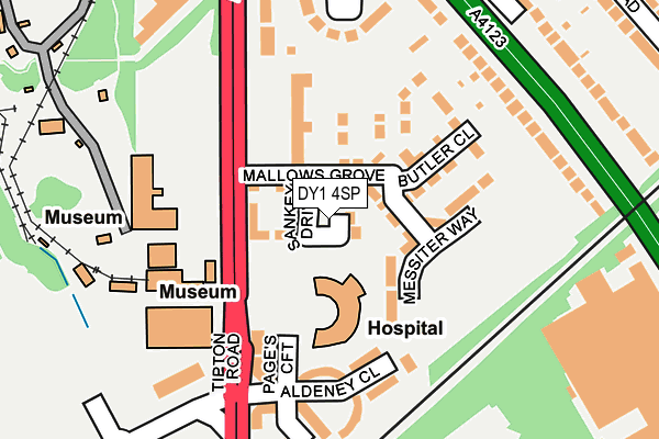 DY1 4SP map - OS OpenMap – Local (Ordnance Survey)