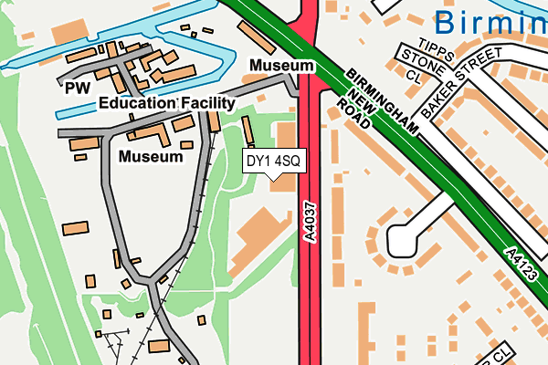 DY1 4SQ map - OS OpenMap – Local (Ordnance Survey)