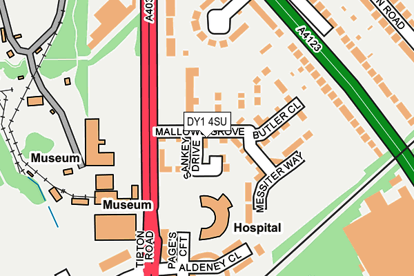 DY1 4SU map - OS OpenMap – Local (Ordnance Survey)