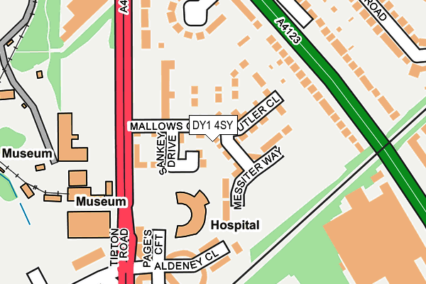 DY1 4SY map - OS OpenMap – Local (Ordnance Survey)