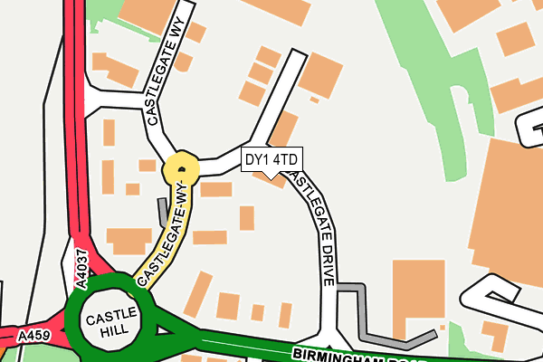DY1 4TD map - OS OpenMap – Local (Ordnance Survey)