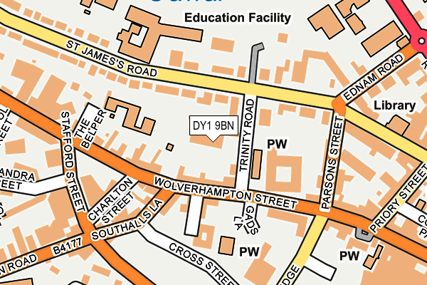 DY1 9BN map - OS OpenMap – Local (Ordnance Survey)