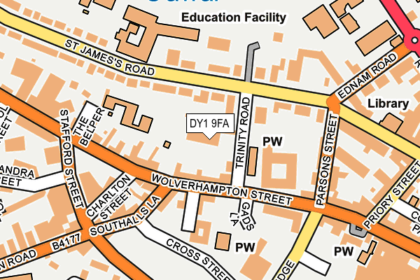 DY1 9FA map - OS OpenMap – Local (Ordnance Survey)