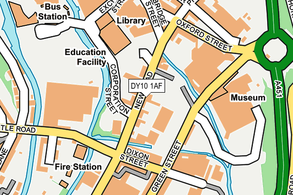 DY10 1AF map - OS OpenMap – Local (Ordnance Survey)