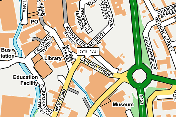 DY10 1AU map - OS OpenMap – Local (Ordnance Survey)