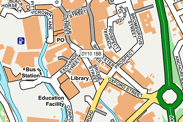 DY10 1BB map - OS OpenMap – Local (Ordnance Survey)