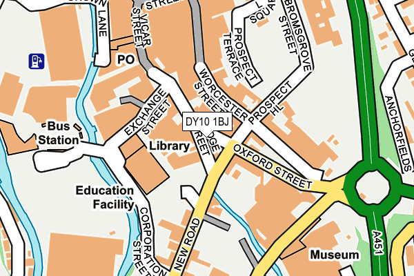 DY10 1BJ map - OS OpenMap – Local (Ordnance Survey)