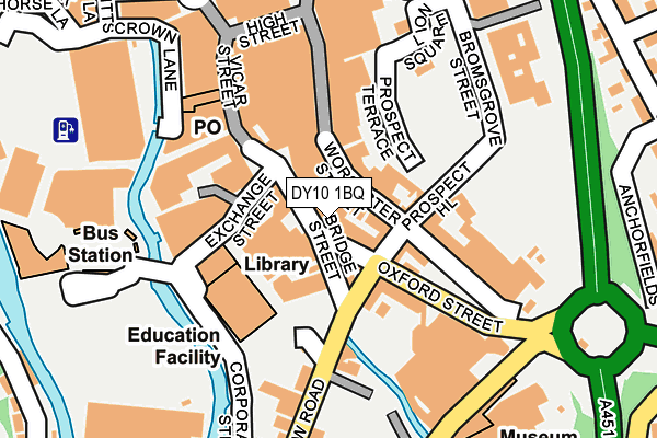 DY10 1BQ map - OS OpenMap – Local (Ordnance Survey)