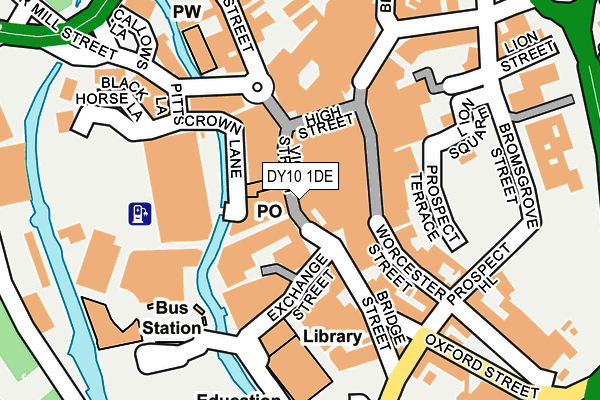 DY10 1DE map - OS OpenMap – Local (Ordnance Survey)