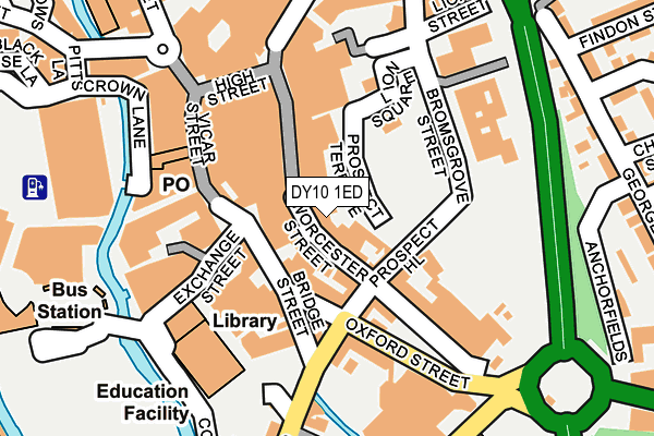 DY10 1ED map - OS OpenMap – Local (Ordnance Survey)