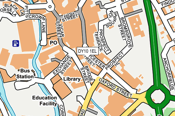 DY10 1EL map - OS OpenMap – Local (Ordnance Survey)