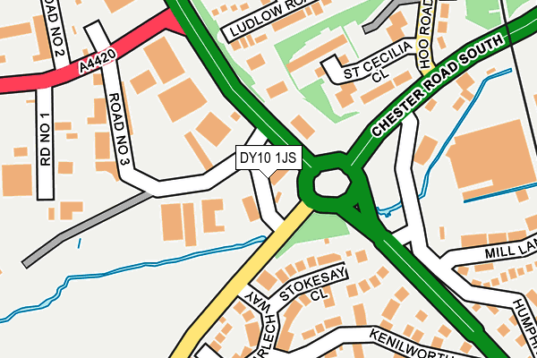 DY10 1JS map - OS OpenMap – Local (Ordnance Survey)