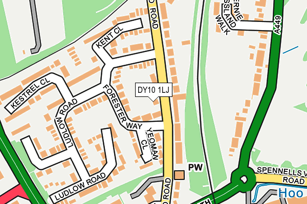 DY10 1LJ map - OS OpenMap – Local (Ordnance Survey)